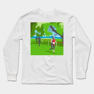 Marathon Runner Running WPA Long Sleeve T-Shirt